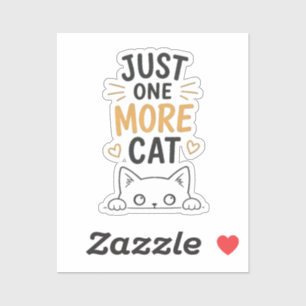 Sticker Encore un chat drôle design pour les amoureux des