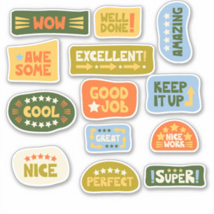 Sticker Encouragement positif Les Étudiants Récompensent