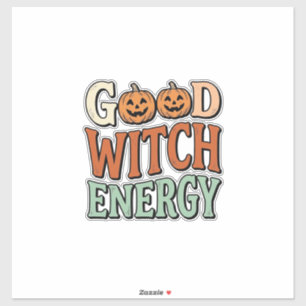 Sticker Énergie de bonne sorcière Design vectoriel Hallowe