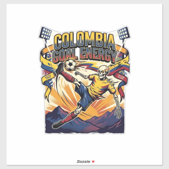 Sticker Énergie de but Colombie Skeleton Striker Nations C (Feuille)
