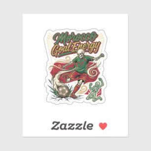 Sticker Énergie de but Maroc Skeleton Striker Nations Crea