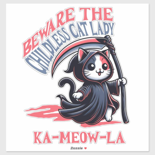 Sticker Enfant Chat Lady Kamala Harris (Feuille)