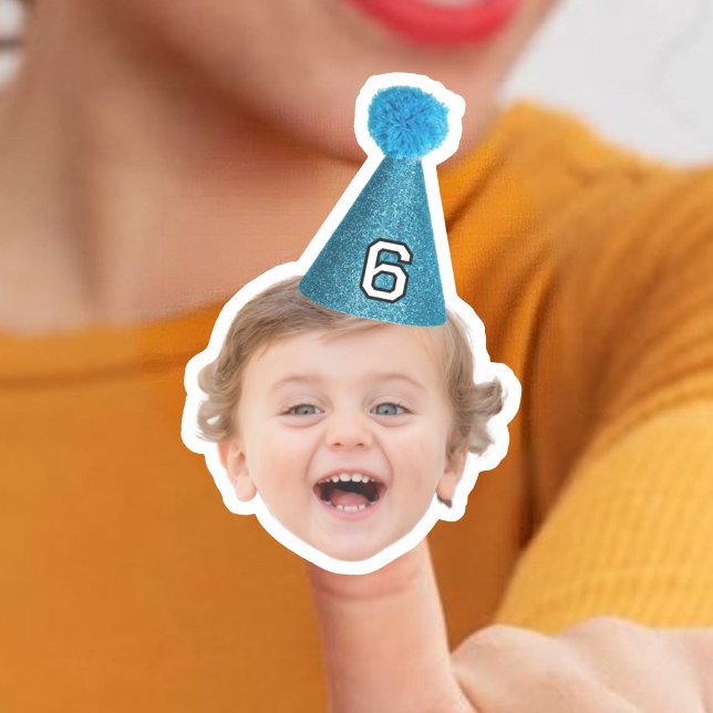 Sticker Enfant customisé Visage Photo casquette fête Anniv (Créateur téléchargé)