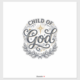 Sticker Enfant de Dieu Design de T-Shirt Gravure Vintage_1