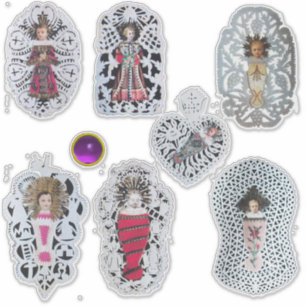 Sticker Enfant Jésus, Carvages en papier de Noël