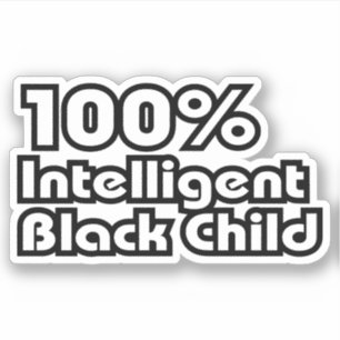 Sticker Enfant noir intelligent de 100%