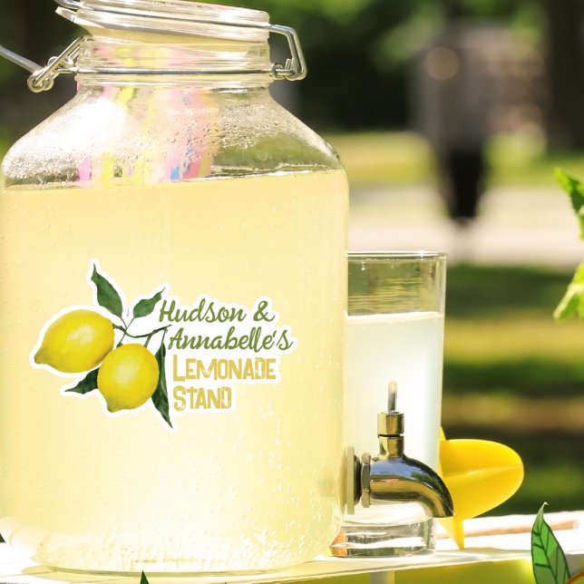 Sticker Enfants amusants Nom personnalisé Lemonade Stand L (Créateur téléchargé)