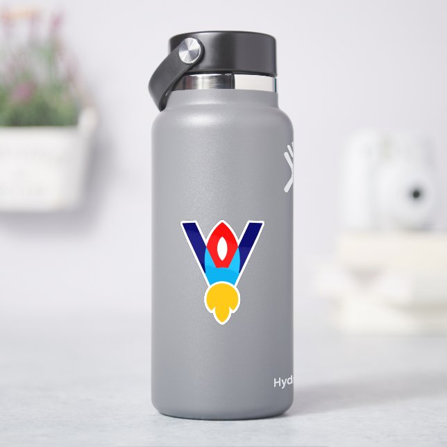 Sticker Enfants de la fusée lettre V (HydroFlask)