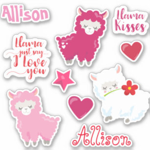 Sticker Enfants Llama Love Set de divertissement personnal