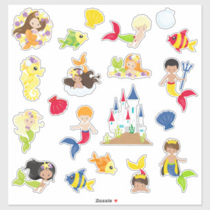 Sticker Enfants Mermaids & Mermen