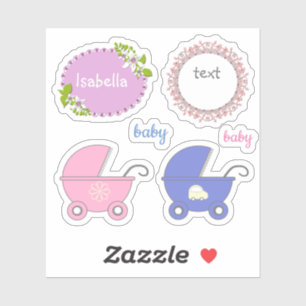 Sticker Enfants personnalisés, enfants, vintage, rétro, en