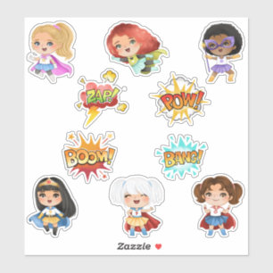 Sticker Enfants Superhero filles