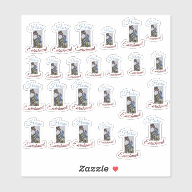 Sticker enrichissement des chevaux (Feuille)