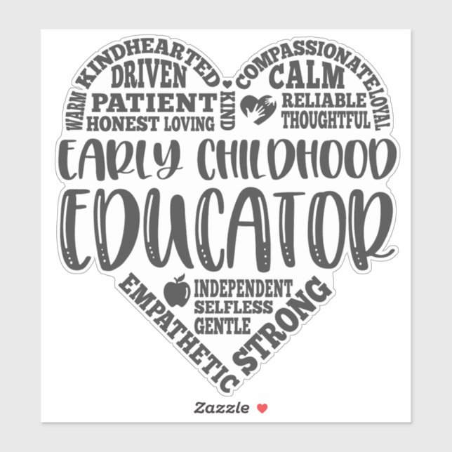 Sticker Enseignant de la petite enfance, enseignant de la  (Feuille)