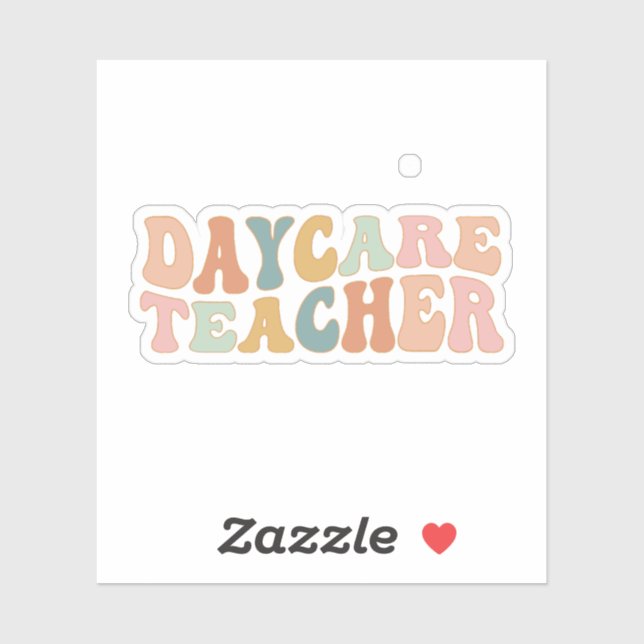 Sticker Enseignant en garderie, Fournisseur de garderies,  (Feuille)