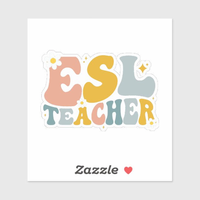 Sticker Enseignant ESL (Feuille)
