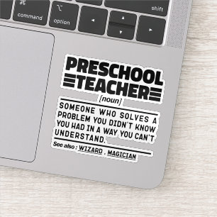 Sticker Enseignant préscolaire Noun Éducateur Appréciation
