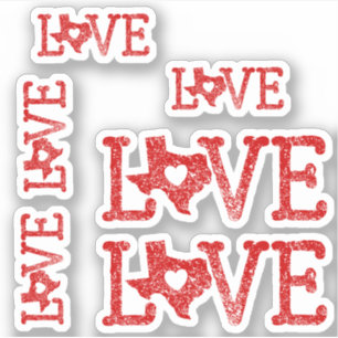 Sticker Ensemble 6 Texas Love Raider Red
