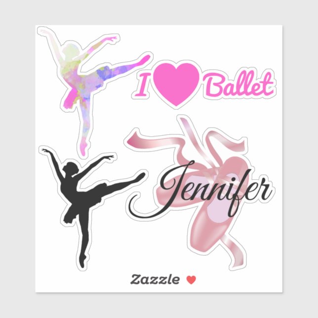 Sticker Ensemble à thème Ballet (Feuille)