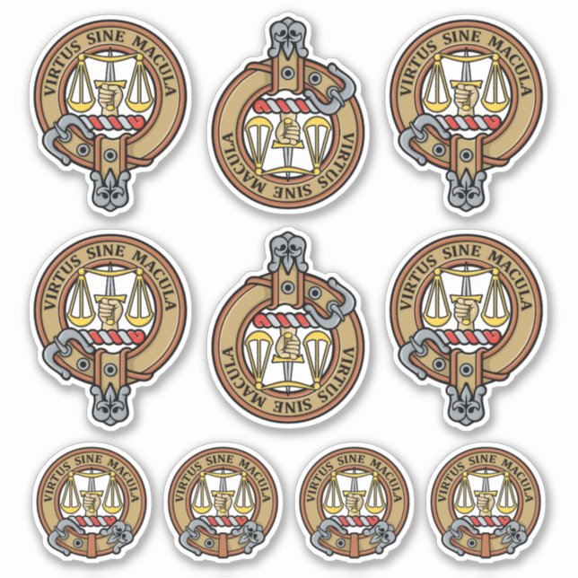 Sticker Ensemble d'autocollants Clan Russell Crest (Devant)