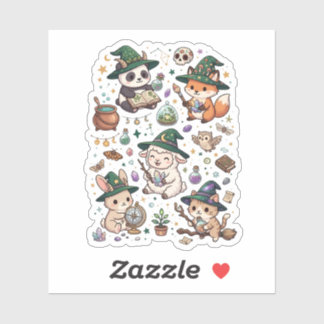 Sticker Ensemble d'autocollants d'amis d'animaux de fantai