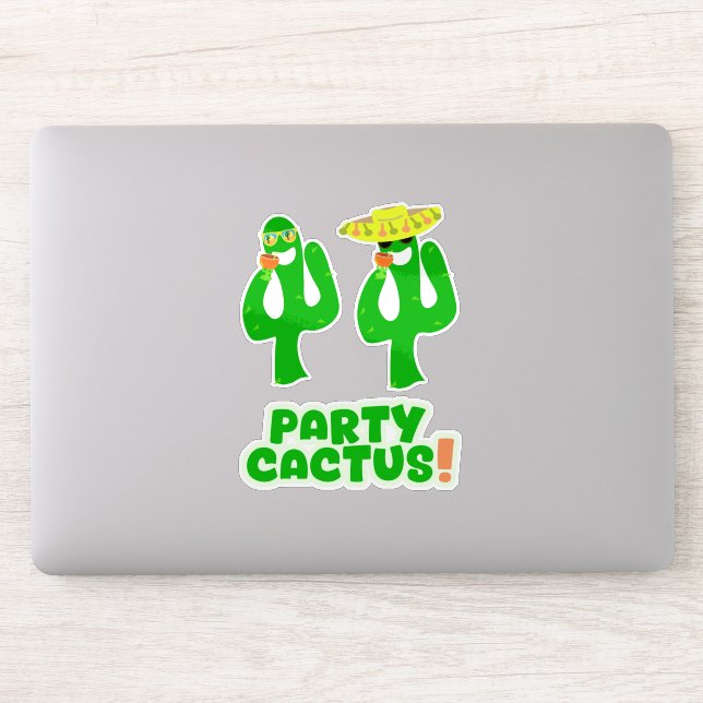 Sticker Ensemble d'autocollants de cactus de fête amusants (Ordinateur)