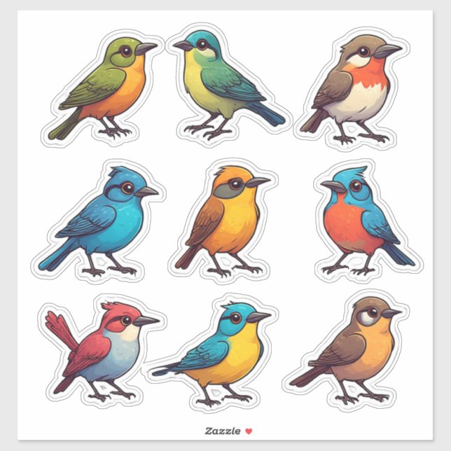 Sticker Ensemble d'autocollants de chansonnier décoratifs  (Feuille)