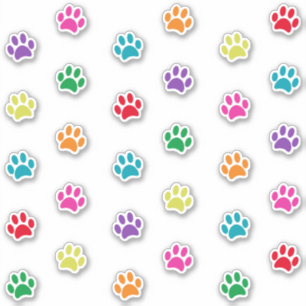 Sticker Ensemble d'autocollants d'empreintes de pattes col