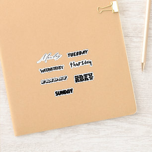 Sticker Ensemble d'autocollants des jours de la semaine