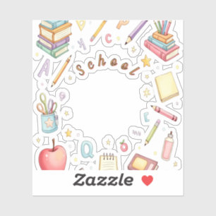 Sticker Ensemble d'autocollants d'icônes scolaires pour en