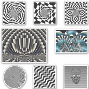 Sticker Ensemble d'autocollants d'illusion d'optique