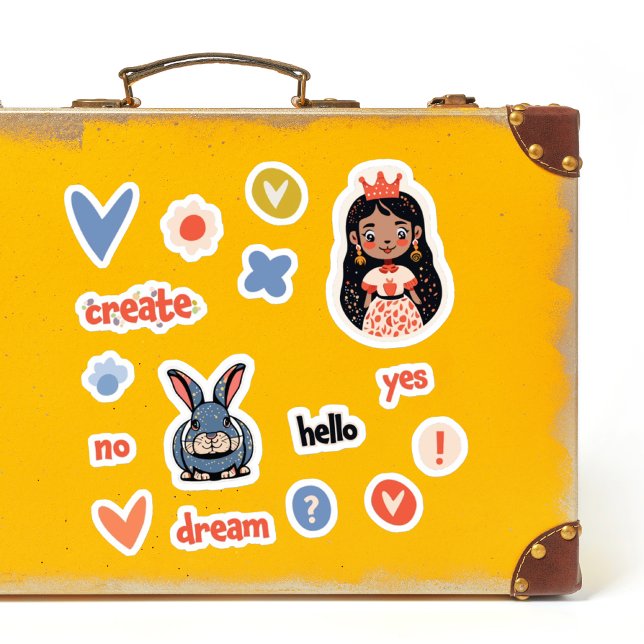 Sticker Ensemble d'autocollants d'illustrations décorative (Créateur téléchargé)