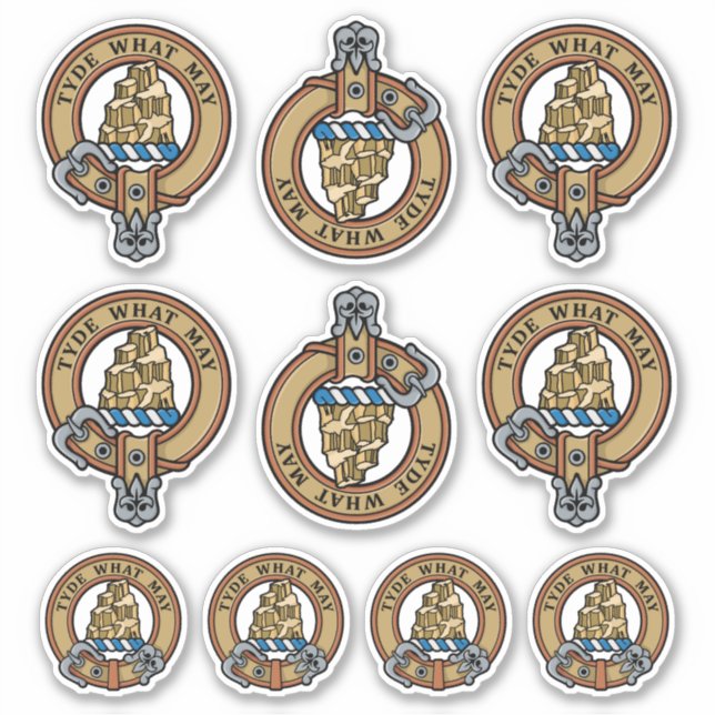 Sticker Ensemble d'autocollants du blason du clan Haig (Devant)