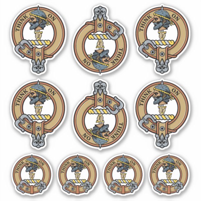 Sticker Ensemble d'autocollants du blason du clan MacLella (Devant)