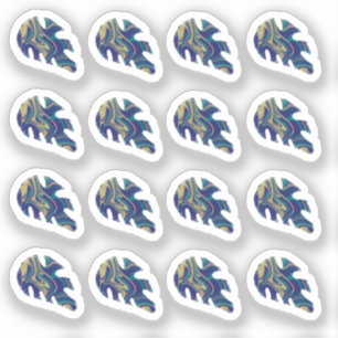 Sticker Ensemble d'autocollants en marbre liquide de feuil