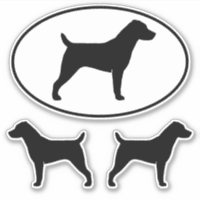 Ensemble d'autocollants en vinyle Jack Russell Ter