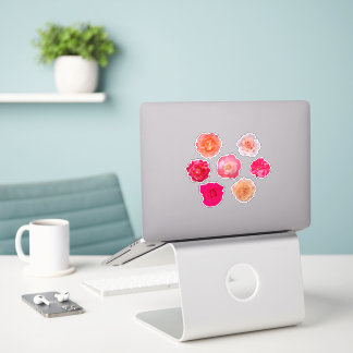 Sticker Ensemble d'autocollants en vinyle Roses – 7 Fleurs