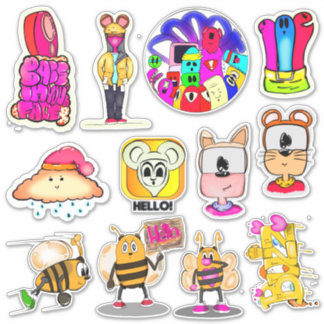 Sticker Ensemble d'autocollants Hello Designer 1