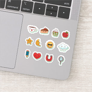 Sticker Ensemble d'autocollants kawaii de dessin animé amu