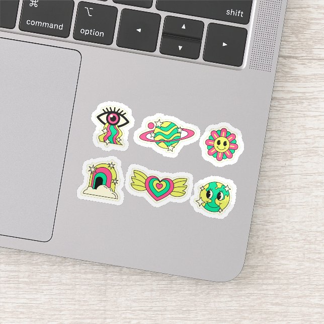 Sticker Ensemble d'autocollants pour soirée Rave (Détail)