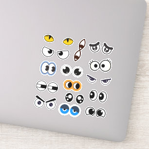 Sticker Ensemble d'autocollants Yeux Rigolos Expression