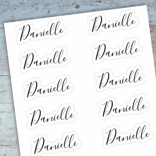 Sticker Ensemble de 10 - Élégante signature nom Danielle