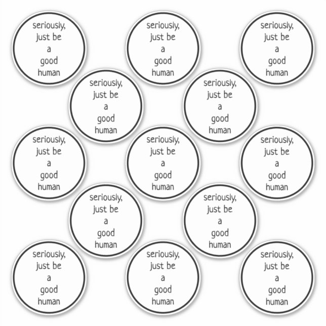 Sticker ensemble de 13 3 pouces sérieusement juste être un (Devant)