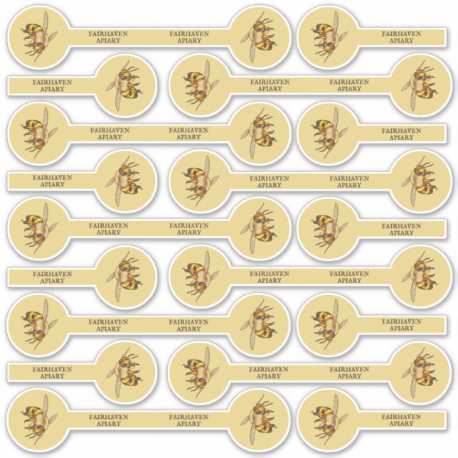 Sticker Ensemble de 27 Photo / Logo Honey Bee Security Lid (Devant)