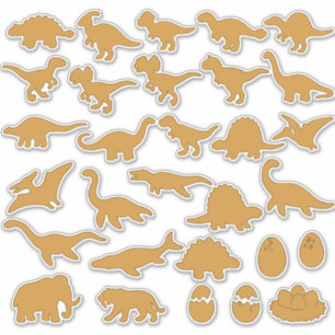 Sticker Ensemble de 30 accros aux nuggets de dinosaure
