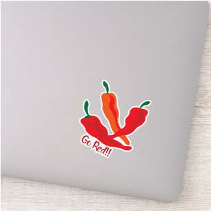 Sticker Ensemble de 6 Go Red ! ! ! Chili Poivrons Coupe su