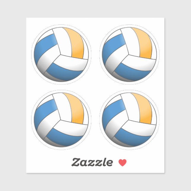 Sticker Ensemble de balle de volley-ball 4 (Feuille)