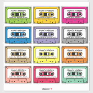 Sticker Ensemble de bandes de cassettes audio
