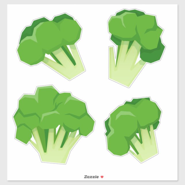 Sticker Ensemble de brocoli vert (Feuille)