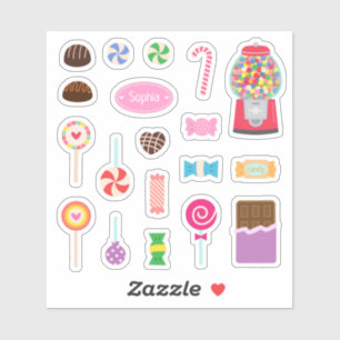 Sticker Ensemble de chocolat et de bonbons sucrés